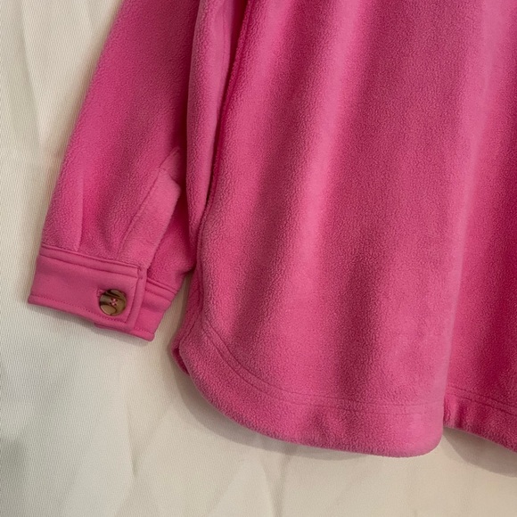 Pink Button-Up Fleece Jacket - Picture 7 of 8